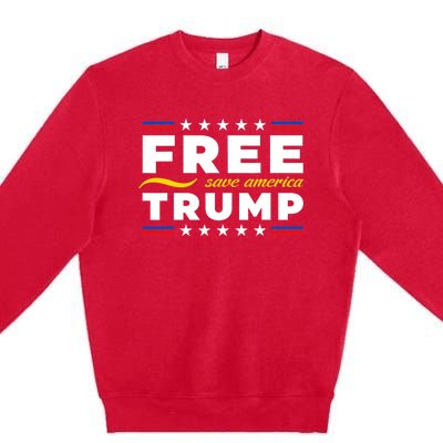 Free Trump Free Donald Trump 2024 Premium Crewneck Sweatshirt