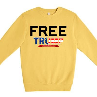 Free Trump, Free Donald Trump 2024 Premium Crewneck Sweatshirt