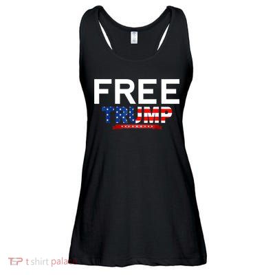 Free Trump, Free Donald Trump 2024 Ladies Essential Flowy Tank