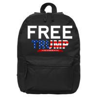 Free Trump, Free Donald Trump 2024 16 in Basic Backpack