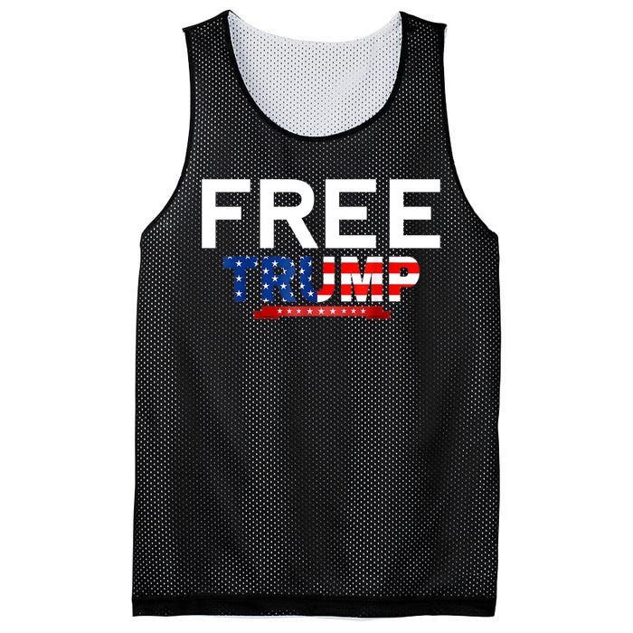 Free Trump, Free Donald Trump 2024 Mesh Reversible Basketball Jersey Tank