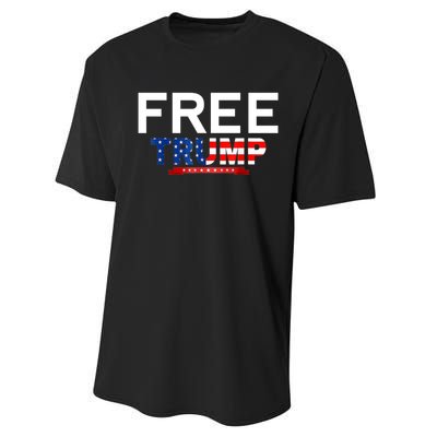 Free Trump, Free Donald Trump 2024 Performance Sprint T-Shirt