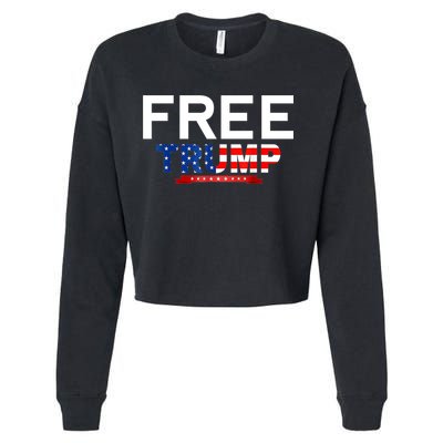Free Trump, Free Donald Trump 2024 Cropped Pullover Crew