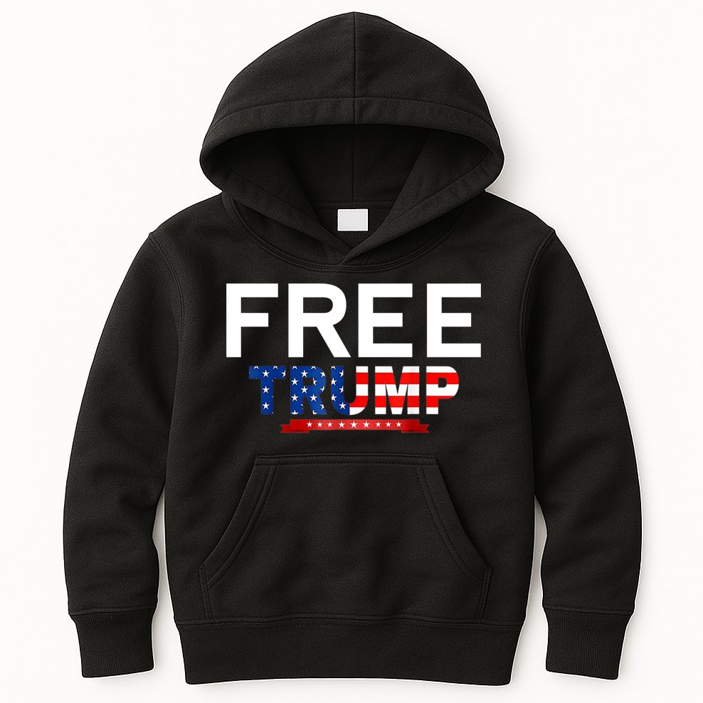 Free Trump, Free Donald Trump 2024 Kids Hoodie