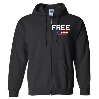 Free Trump, Free Donald Trump 2024 Full Zip Hoodie