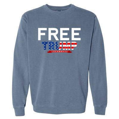 Free Trump, Free Donald Trump 2024 Garment-Dyed Sweatshirt