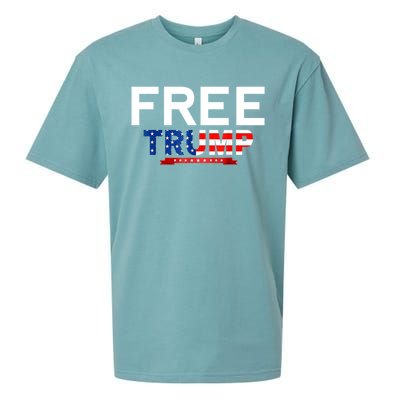 Free Trump, Free Donald Trump 2024 Sueded Cloud Jersey T-Shirt