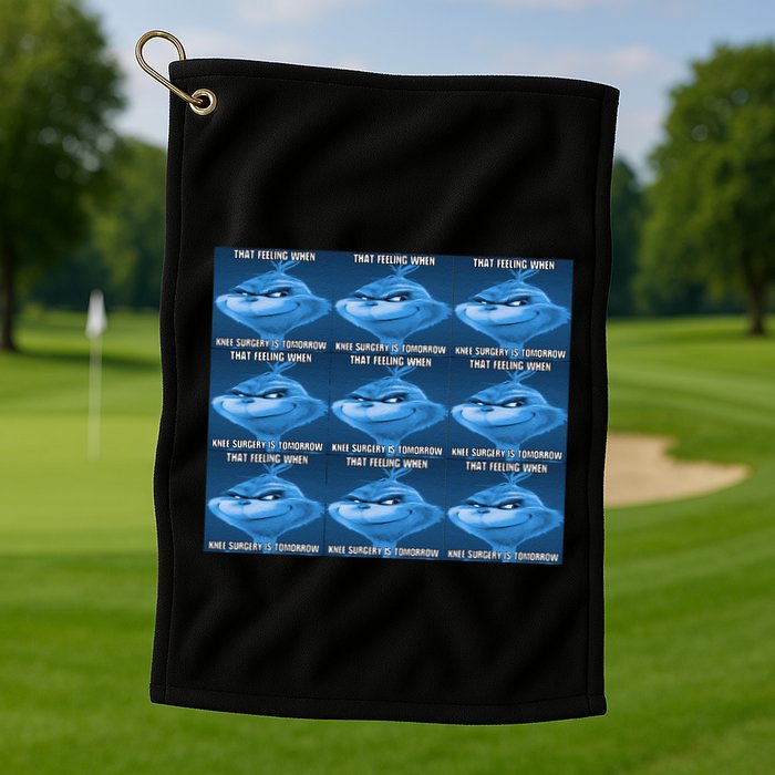 Funny That Feeling When Knee Surgery Is Tomorrow Meme Golf Towel