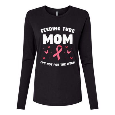 Funny Tube Feeding Quote For A Mother Mom Womens Cotton Relaxed Long Sleeve T-Shirt