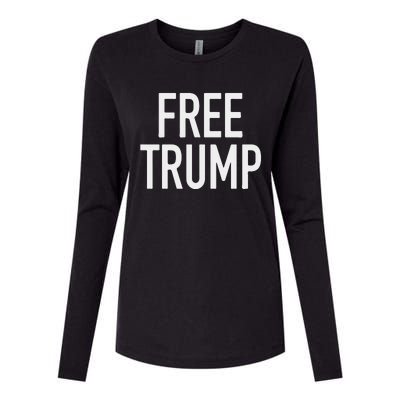 Free Trump Womens Cotton Relaxed Long Sleeve T-Shirt