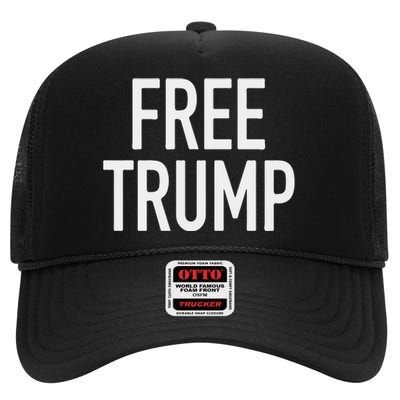 Free Trump High Crown Mesh Back Trucker Hat