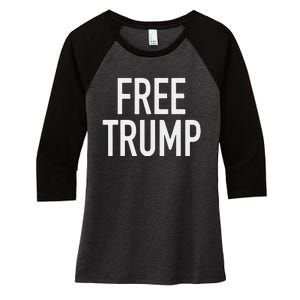 Free Trump Women's Tri-Blend 3/4-Sleeve Raglan Shirt