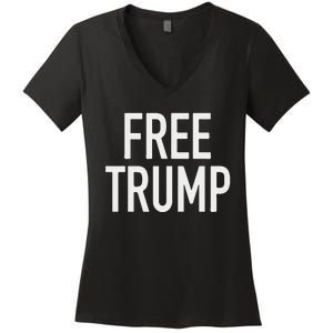 Free Trump Women's V-Neck T-Shirt