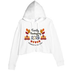 Family Thanksgiving Crop Fleece Hoodie