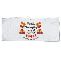 Family Thanksgiving Large Microfiber Waffle Golf Towel