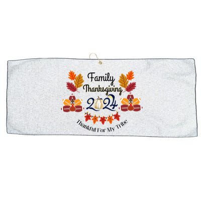 Family Thanksgiving Large Microfiber Waffle Golf Towel