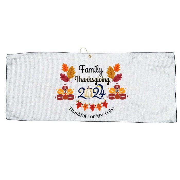 Family Thanksgiving Large Microfiber Waffle Golf Towel