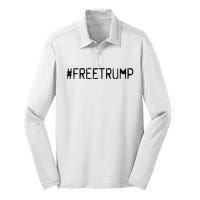 Free Trump Free Donald Trump 2024 Silk Touch Performance Long Sleeve Polo