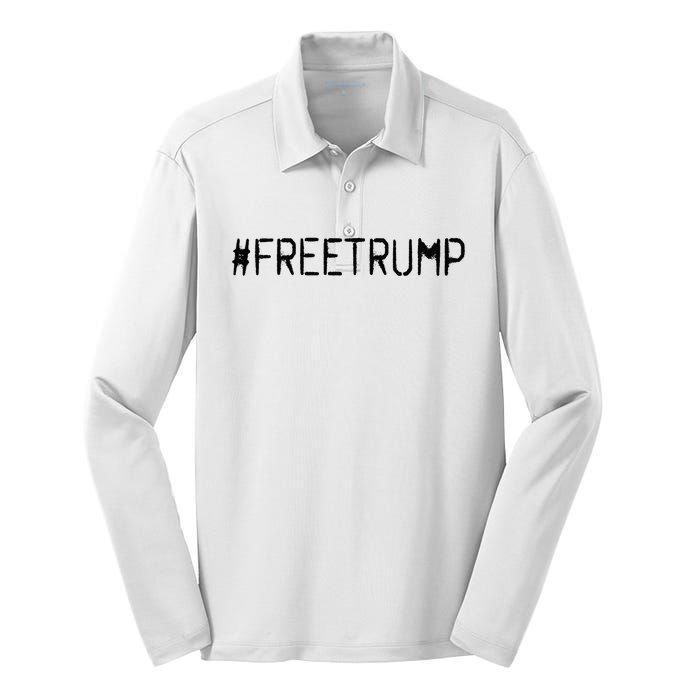 Free Trump Free Donald Trump 2024 Silk Touch Performance Long Sleeve Polo