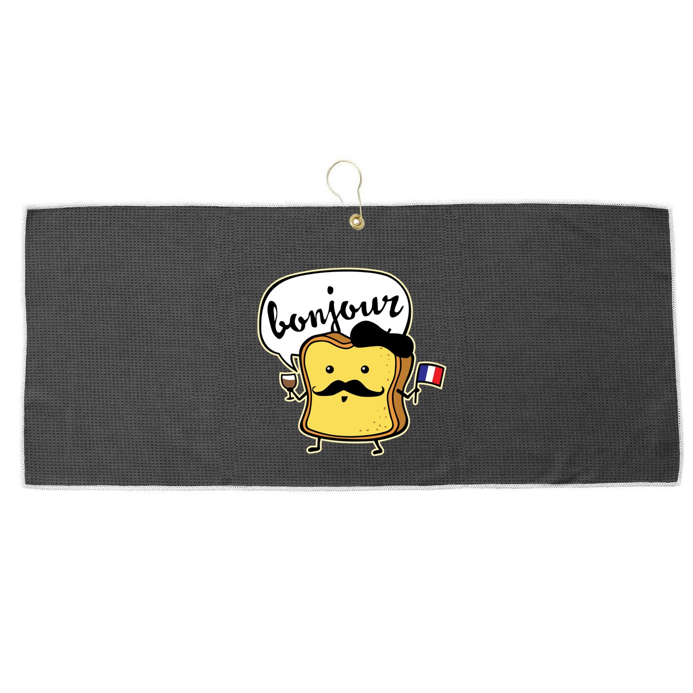 French Toast Large Microfiber Waffle Golf Towel