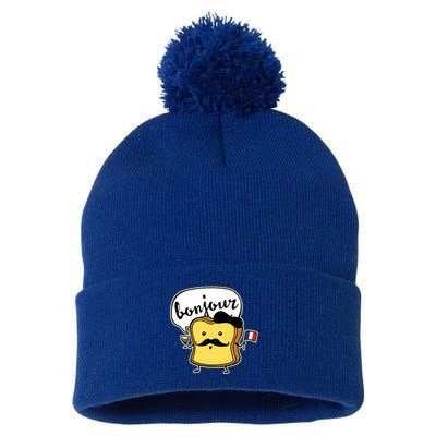 French Toast Pom Pom 12in Knit Beanie