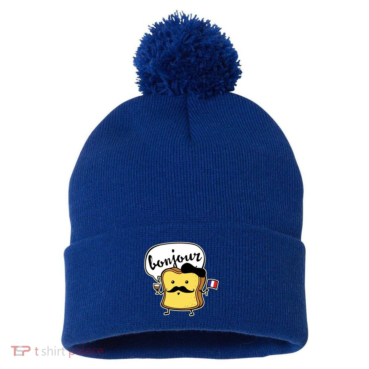 French Toast Pom Pom 12in Knit Beanie