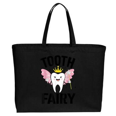 Funny Tooth Fairy Halloween Costume Cotton Canvas Jumbo Tote