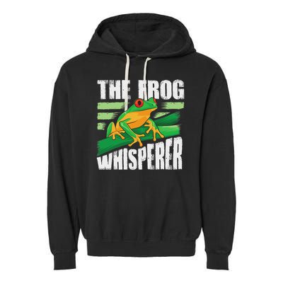 Funny The Frog Whisperer Gift Cute Bullfrog Fan Boys Girls Garment-Dyed Fleece Hoodie