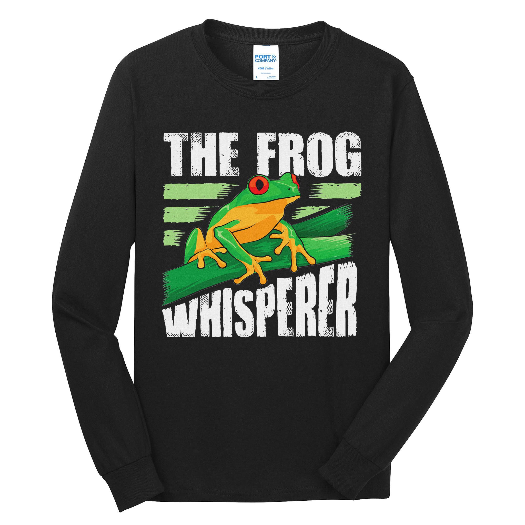Funny The Frog Whisperer Gift Cute Bullfrog Fan Boys Girls Tall Long Sleeve T-Shirt