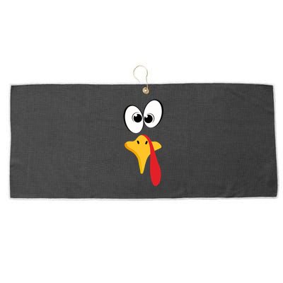 Funny Turkey Face Gift Large Microfiber Waffle Golf Towel