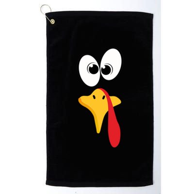 Funny Turkey Face Gift Platinum Collection Golf Towel