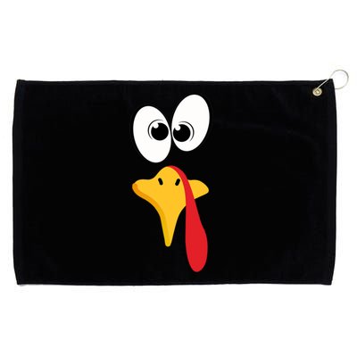 Funny Turkey Face Gift Grommeted Golf Towel