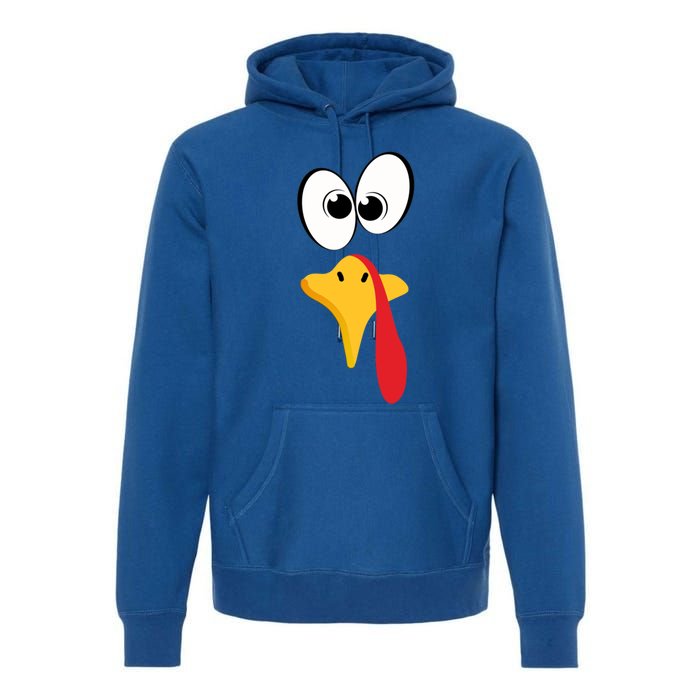 Funny Turkey Face Gift Premium Hoodie