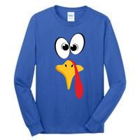 Funny Turkey Face Gift Tall Long Sleeve T-Shirt