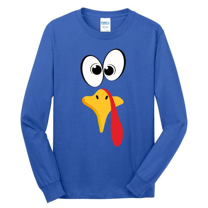 Funny Turkey Face Gift Tall Long Sleeve T-Shirt