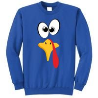 Funny Turkey Face Gift Tall Sweatshirt