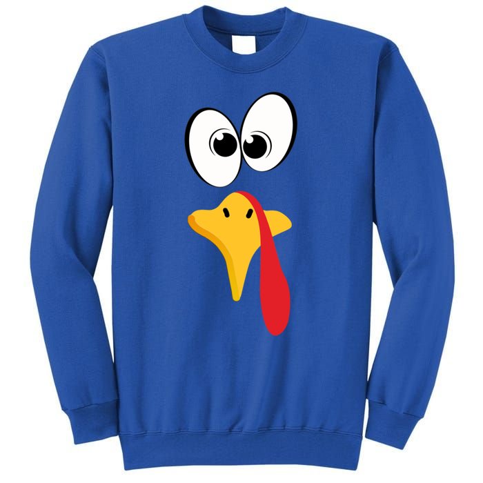 Funny Turkey Face Gift Tall Sweatshirt