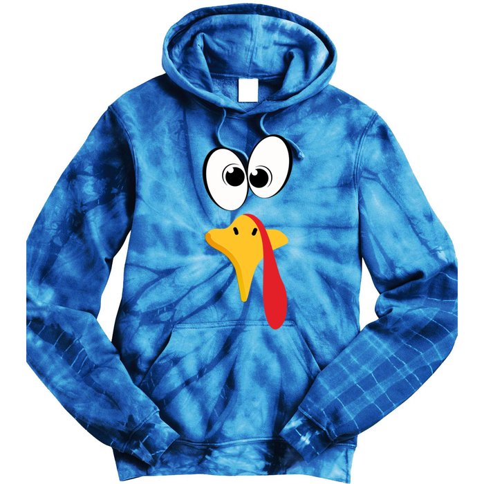 Funny Turkey Face Gift Tie Dye Hoodie