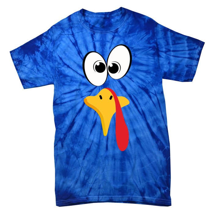 Funny Turkey Face Gift Tie-Dye T-Shirt