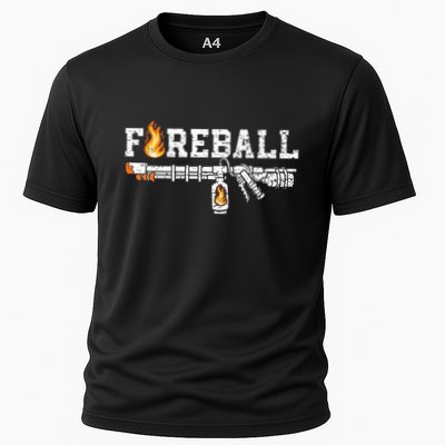 Flame Throwers F.I.R.E.B.A.L.L Flamethrower Fire Weapon Cooling Performance Crew T-Shirt