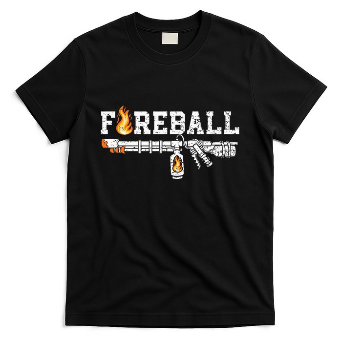 Flame Throwers F.I.R.E.B.A.L.L Flamethrower Fire Weapon T-Shirt