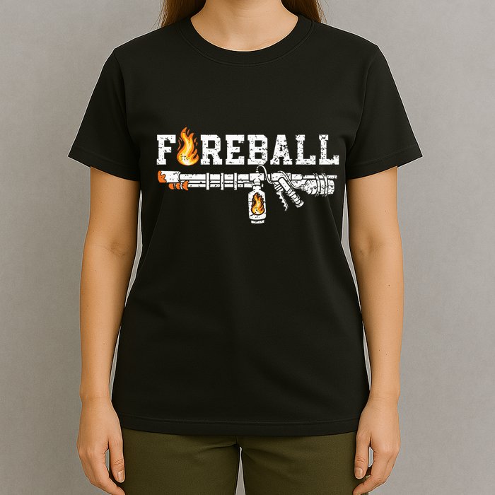 Flame Throwers F.I.R.E.B.A.L.L Flamethrower Fire Weapon T-Shirt