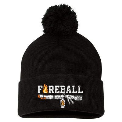 Flame Throwers F.I.R.E.B.A.L.L Flamethrower Fire Weapon Pom Pom 12in Knit Beanie