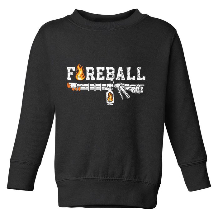 Flame Throwers F.I.R.E.B.A.L.L Flamethrower Fire Weapon Toddler Sweatshirt