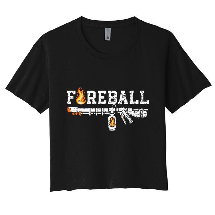 Flame Throwers F.I.R.E.B.A.L.L Flamethrower Fire Weapon Crop Top