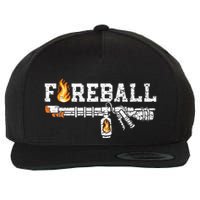 Flame Throwers F.I.R.E.B.A.L.L Flamethrower Fire Weapon Wool Snapback Cap
