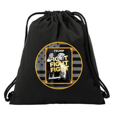 Funny Trump Fight Meme Coin Crypto President Drawstring Bag