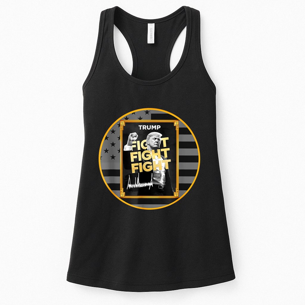 Funny Trump Fight Meme Coin Crypto President Womens Tank Top