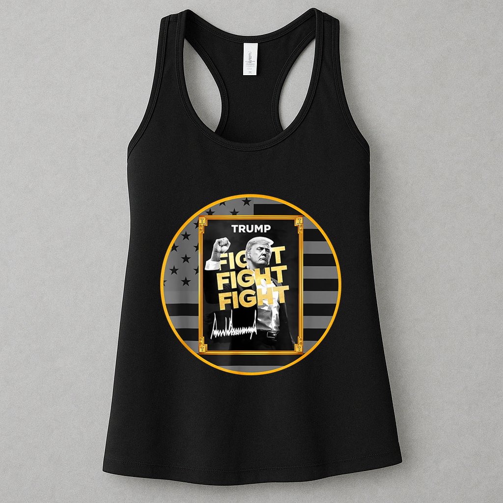 Funny Trump Fight Meme Coin Crypto President Womens Tank Top