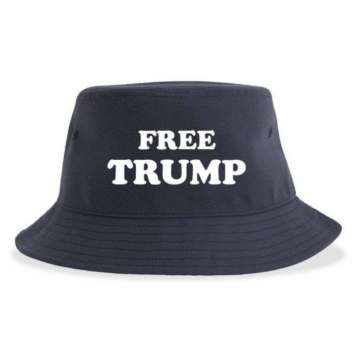 Free Trump, Free Donald Trump 2024 Sustainable Bucket Hat